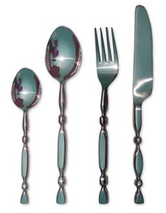 Juego de cubiertos de metal minimalista Diseño de cubiertos de lujo para eventos de boda sostenibles y regalos de negocios Características ecológicas - Product Image 1