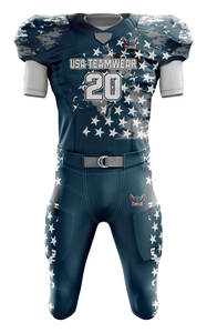 Elegantes camisetas de uniformes de fútbol americano cómodas y transpirables con patrón de números impresos disponibles en tallas grandes para jugadores - Product Image 4