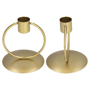 Juego de portavelas dorado recién llegado de dos elegantes soportes de Metal para decoración de suelo interior y exterior para fiesta de boda - Product Image 6