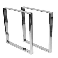 Pieds de table basse modernes en acier inoxydable, revêtement poudré noir, hauteur réglable, pour usage hôtelier, quincaillerie de mobilier personnalisée