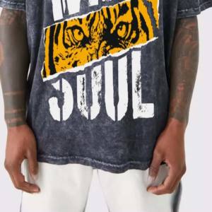 Nueva camiseta de tendencia Fabricación 100% algodón Vintage Stone Wash Camisetas de gran tamaño Camiseta lavada con ácido de alta calidad - Product Image 4