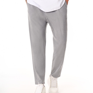 New Trend 2025 Joggers para hombre Pantalones de chándal de mezcla de algodón suave Color gris Personalización de etiqueta privada - Product Image 3