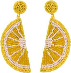 Pendientes Redondos Bordados con Cuentas de Semillas Hechos a Mano para Mujeres y Niñas, Pendientes Hechos a Mano de Alta Calidad de la India - Product Image 4