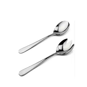 Juego de Utensilios para Ensalada de Acero Inoxidable, Estilo Plateado con Mango Dorado, Ecológico y Apto para Lavavajillas - Product Image 6