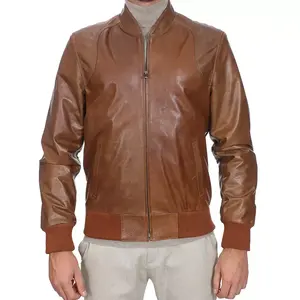 Último diseño transpirable mejor llegada Chaquetas de cuero para hombres Oem Chaqueta de invierno personalizada precio al por mayor duradero Chaqueta de cuero para hombres - Product Image 4