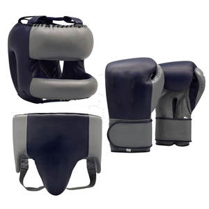 DWELT GEARS High Quality PU Leather Shiny Sparring Set Custom <b>Groin</b> Head <b>Guards</b> Training Punching Boxing Martial Arts Custom - Product Image 5