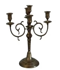 <b>Tall</b> Candlestick Metal <b>Candle</b> Stand for Outdoor Shiny Silver Finishing Decorative Metal Aluminum <b>Candle</b> <b>Holder</b> - Product Image 2