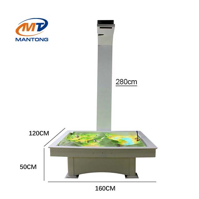 3D Holographic Projection Indoor Sand Table Projection for School Children Interactive Projection Game Education