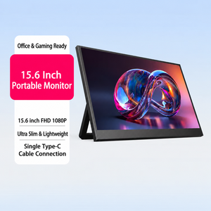 Moniteur portable 15,6 pouces FHD 1080P IPS HDR10 USB-C, deuxième écran externe avec support pour ordinateur portable - Product Image 1