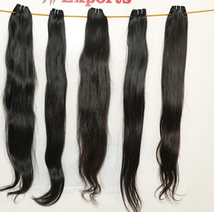 100% Cutícula cruda alineada Pure Virgin Color negro Recto Templo vietnamita Extensiones humanas Tengle Free Indian Loose Deep Wave - Product Image 4