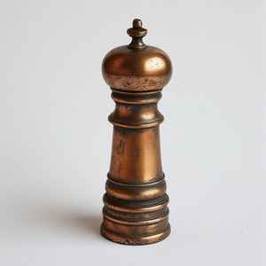 Moulin à poivre et shaker en laiton élégant avec finition plaquée argent brillant Artisan Fabriqué offrant un accent décoratif pour les repas - Product Image 1