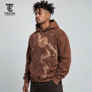 Sudaderas con capucha para hombre con estampado acid wash que combinan efectos vintage lavados, diseños llamativos, tela premium y un estilo streetwear cómodo. - Product Image 2