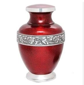 Elegante urna de cenizas de cremación de latón Heritage con inscripción artística y diseño de tapa ornamental - Product Image 3