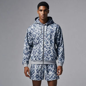 Vente en gros, coupe-vent luxe en nylon, survêtements, survêtements, ensemble coupe-vent court pour hommes, ensembles sweat à capuche zippé et jogger 2025 - Product Image 4