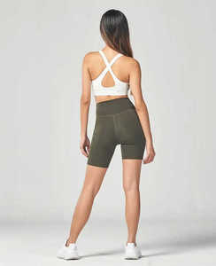 Short de fitness taille haute sans couture pour femmes Short de yoga de compression athlétique respirant Lavage coloré de teinture uni personnalisé - Product Image 6