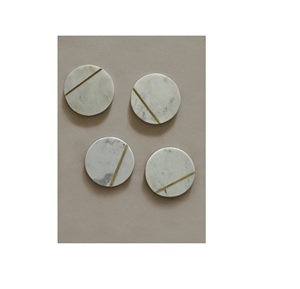 Posavasos temático recién, nuevo diseño, mesa decorativa, posavasos de piedra para servir té y café, diseño de acabado pulido, Coa redondeada - Product Image 1