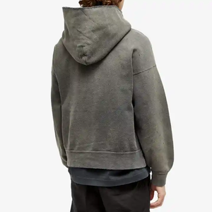 2025 <b>Men's</b> <b>hoodie</b> heavyweight <b>Oversized</b> Streetwear Pullover vintage acid washed cropped distressed <b>hoodie</b> for <b>men</b> - Product Image 2