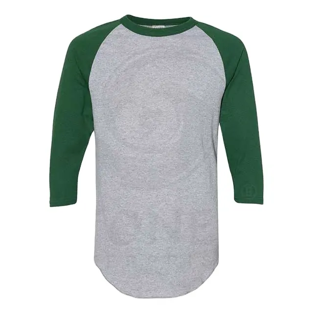 Hot Sale Heren Katoenen Raglan Lange Mouw Contrast Kleur T Shirt Lange Mouwen Heren Nieuwe Herfst Lange Mouw Raglan Shirt Heren