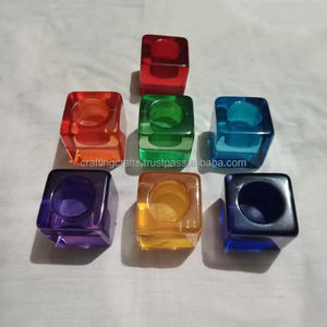 Support à bougie artisanal en bois, décoratif, pour la maison, les événements, la décoration d'hôtel, au meilleur prix, artisanat, porte-bougie en résine - Product Image 6