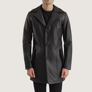 Vêtement d'hiver de style extérieur, manteau en cuir pour homme, style tendance, vêtement d'hiver pour homme, manteau en cuir - Product Image 4