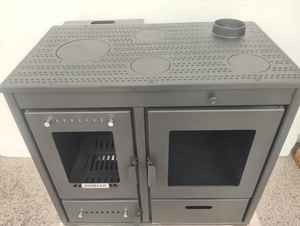 Poêle à bois à double chambre DORELLO, corps en acier avec four et compartiment de cuisson - Product Image 6