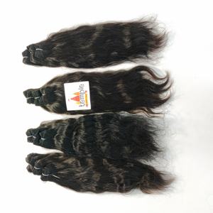 Vente en gros de cuticules alignées cheveux indiens de couleur naturelle pour femmes noir lâche vague profonde Curl aucun traitement chimique tissage humain - Product Image 4