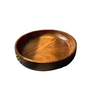 Cuenco de madera de mango hecho a mano al por mayor indio utilizado para servir ensaladas y platos fiesta boda decoración Platos y platos tazones - Product Image 1