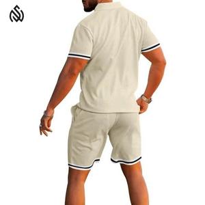 ชุดกีฬาวิ่งจ๊อกกิ้งชุดกางเกงขาสั้นทรงปกติคุณภาพระดับพรีเมียมชุดออกกำลังกายชุดเสื้อโปโลผู้ชายใส่สบายชุดแฝด - Product Image 6