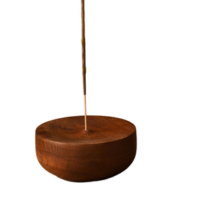 Porte-encens artisanal en bois de luxe pour la méditation, le yoga et la maison, pour encens en forme ronde - Product Image 3