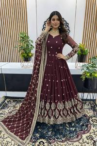 Salwar Kameez pour femmes, vêtements de fête décontractés, entièrement brodés, travail de séquence, taille XL, entièrement cousu, dupatta inclus - Product Image 3