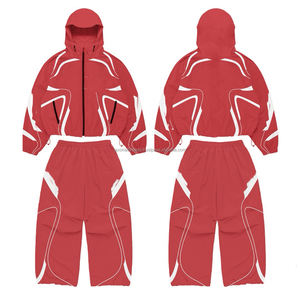 Ensembles de survêtements légers en nylon personnalisés pour hommes : coupe-vent imperméables à fermeture éclair, joggers et sweats à capuche – Vente en gros - Product Image 1