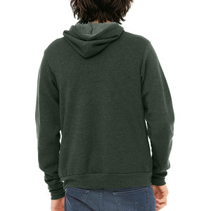 Sweat à capuche Bella Canvas 9303 avec poches kangourou, en molleton, pour garçons - Vert foncé, sweat à capuche unisexe - Vert - Product Image 3