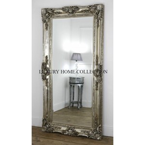 Premium Vintage Metal Floor <b>Mirror</b> with Ornate Detailing Perfect for Creating an Antique Feel in Any Room Interior - Product Image 6