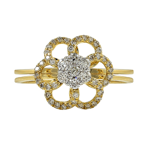 แหวนเงินแท้ 925 ชุบทองหรูหรา ประดับด้วยเพชรซิคอน สำหรับสุภาพสตรีและงานแต่งงาน ของขวัญจากผู้ผลิตเครื่องประดับ - Product Image 3