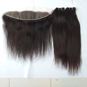 Paquetes de cabello indio virgen de doble estiramiento de alta calidad, cutícula alineada, extensiones de cabello humano crudo sin procesar de onda profunda, barato - Product Image 1