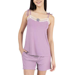 Facile à porter léger écologique femmes haut sans manches et ensemble short meilleur Article 2024 imprimé ensemble femmes haut sans manches - Product Image 1