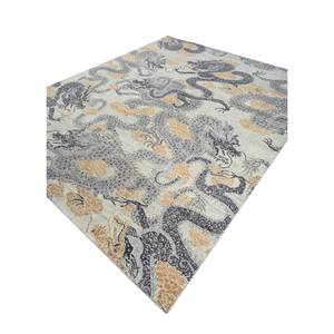 พรมขนสัตว์ถักมือ Erbe สีน้ำเงิน ลายสัตว์แบบนามธรรม รูปทรงสี่เหลี่ยมผืนผ้า สำหรับห้องนั่งเล่นในบ้าน สำหรับวัยรุ่น-รุ่น GS-57 - Product Image 2