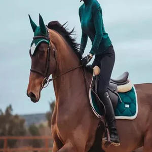 Dernier modèle Bonnet d'oreille de cheval de bonne qualité disponible en toutes les couleurs Nouveau design Logo personnalisé Voile de mouche de cheval équestre - Product Image 6