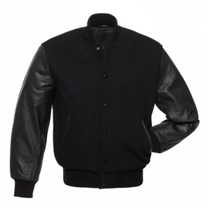 Chaqueta Universitaria de Cuero y Lana para Hombre, Elegante y Cómoda - Alta Calidad, Duradera y Perfecta para Uso Casual - Product Image 1