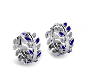 ต่างหูแบบห่วงทำจากเงิน925หรูหราสำหรับผู้หญิงดีไซน์คลาสสิกเครื่องประดับอัญมณีคุณภาพดีของขวัญที่ออกแบบได้ตามต้องการ - Product Image 5