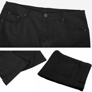 Pantalones de Hombre de Algodón 100% Lavado de Primera Calidad, Color Negro, Cierre de Cremallera, Estilo Casual, Pantalones de Campana para Hombre - Product Image 6