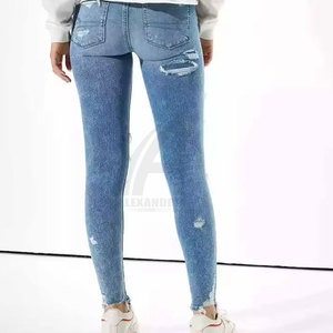 Pantalones Vaqueros Casuales de Moda para Mujer, Estilo Urbano, Color Sólido, Corte Recto, Desgastados, Oferta Especial de Alexandria Industries - Product Image 5