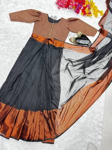 ชุดส่าหรีทองแดงชุดปาร์ตี้สวย - Product Image 3