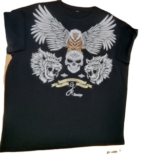T-shir T-shirt chemise Logo personnalisé Homme imprimé Respirant Oversize Durable Solide Blanc hommes t-shirts Vintage Ghost Print T-shirt - Product Image 1