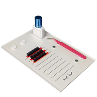 Organisateur de plaque de colle à cils en acrylique magnétique de marque privée personnalisée Service OEM ODM de carreaux de cils magnétiques pour le stockage de produits de beauté
