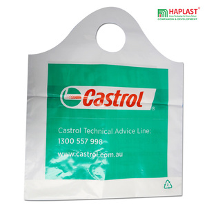 Wholesale HDPE Wave Top Plastic Shopping <b>Bags</b> With Customized Logo Nice Design for <b>Small</b> Businesses Vietnam Supplier - Product Image 5