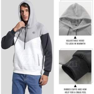 Poches fonctionnelles pull décontracté surdimensionné sweats à capuche léger 100% coton hiver hommes à capuche OEM ODM sport Anime - Product Image 4