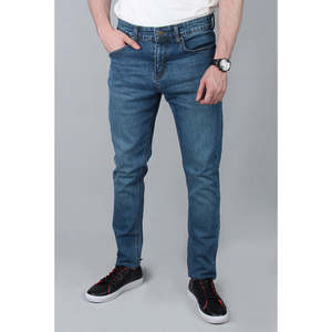 Jean pour homme Leonor personnalisé avec logo, denim délavé, décoration boutonnée, coupe large, idéal pour l'automne ou l'hiver - Product Image 3