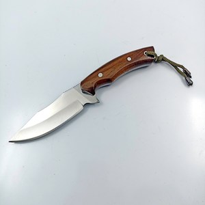 Cuchillo de Hoja Fija de Grado Industrial, Forjado a Mano en Estilo Nórdico, de Acero 12c27 de 8 Pulgadas, con Mango de Madera, Funda Vertical de Cuero, OEM, Full Tang - Product Image 5