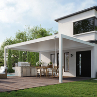 Pergola bioclimatique motorisée BREALU, toit rétractable moderne pour l'extérieur, bioclimatique motorisée, jardin